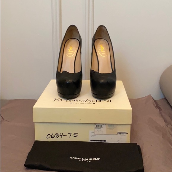 YSL Tribtoo black leather pump - Picture 4 of 9